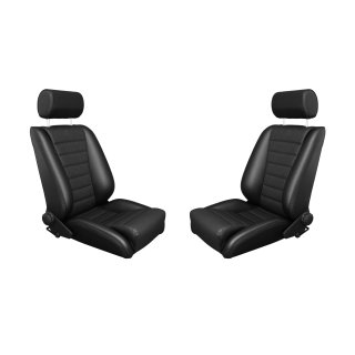 LeMans B82 Kunstleder / Sitzfläche genoppt schwarz (2 Stück)