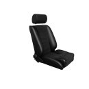 LeMans B84 Echtleder / Sitzfläche Cord schwarz (2 Stück)