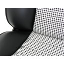 LeMans B85 Kunstleder schwarz / Sitzfläche Pepita (2 Stück)