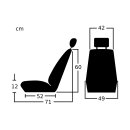 Modell14 B94 Echtleder / Sitzfläche Cord schwarz (2 Stück)