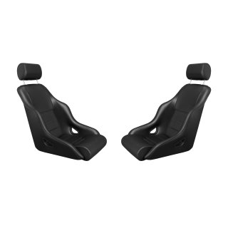 Rally ST B72 Kunstleder / Sitzfläche genoppt schwarz (2 Stück)