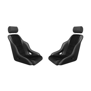 Rally ST B74 Echtleder /Sitzfläche Cord schwarz (2 Stück)