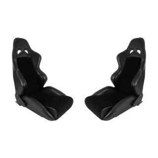 Monza B984 Leatherette / Corduroy black (2 Pieces)