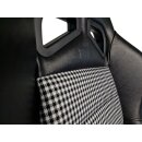 Monza B895 Kunstleder schwarz / Pepita (2 Stück)
