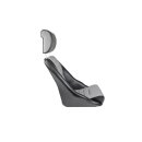 Modell 14 B95 Kunstleder schwarz / Sitzfläche Pepita (2 Stück)